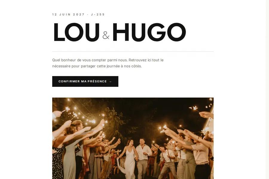 Aperçu du thème Minimal moderne sur le site de démonstration.